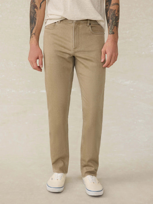 NEW Faherty Stretch Terry 5 Pocket Pant - Desert Khaki