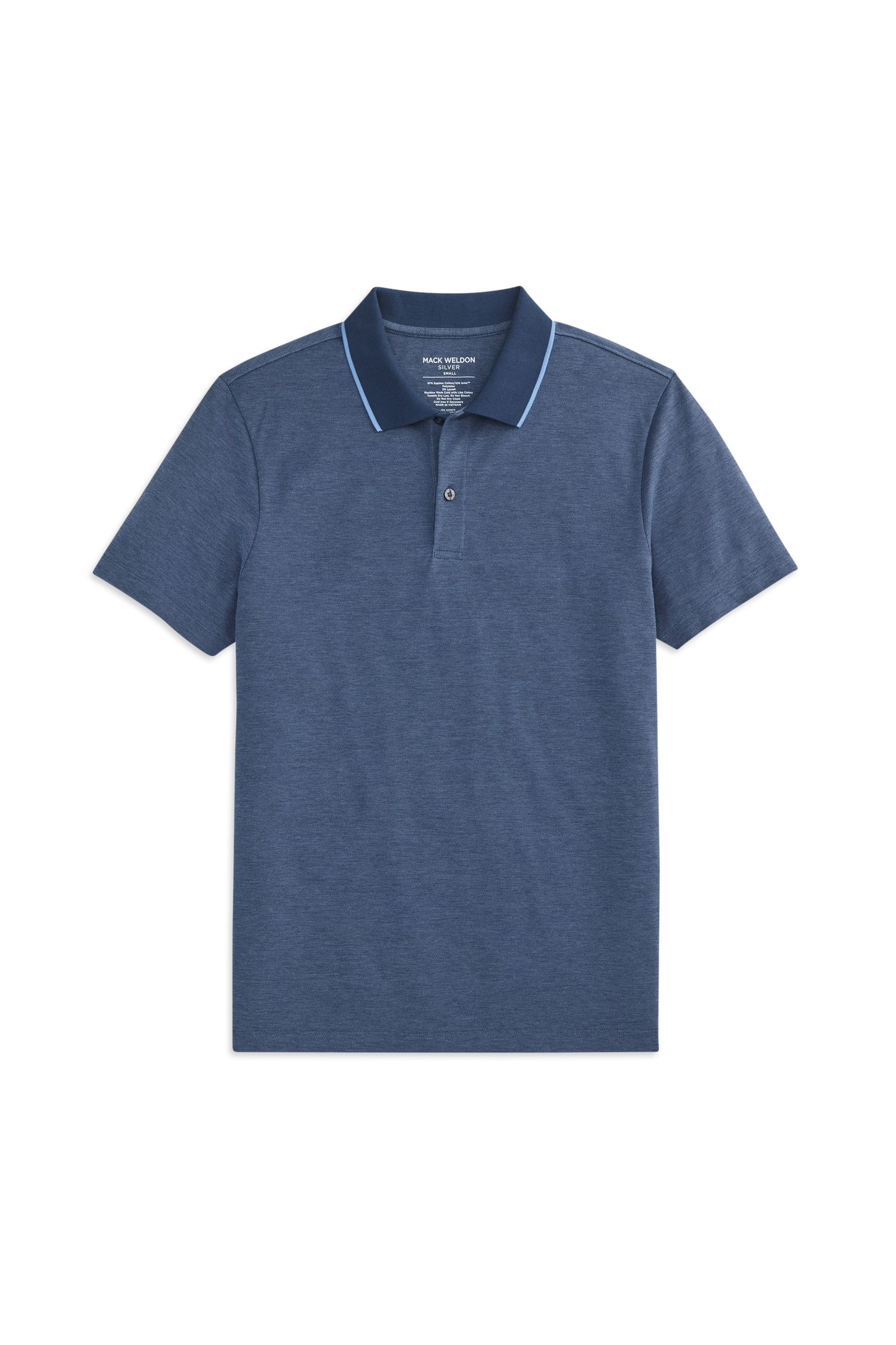 Mack Weldon Silver Pique Polo