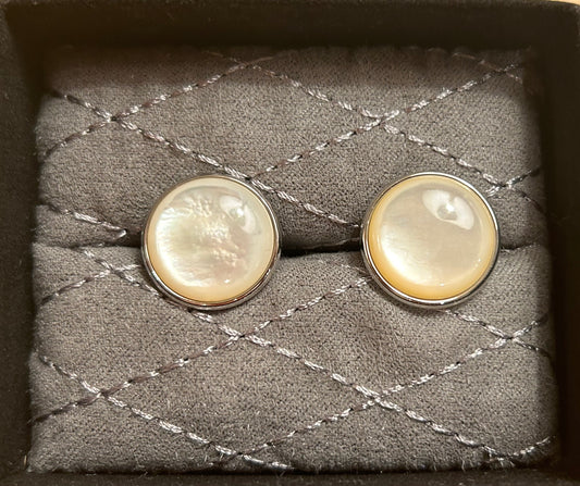 Silver and Mother of Pearl Cufflinks