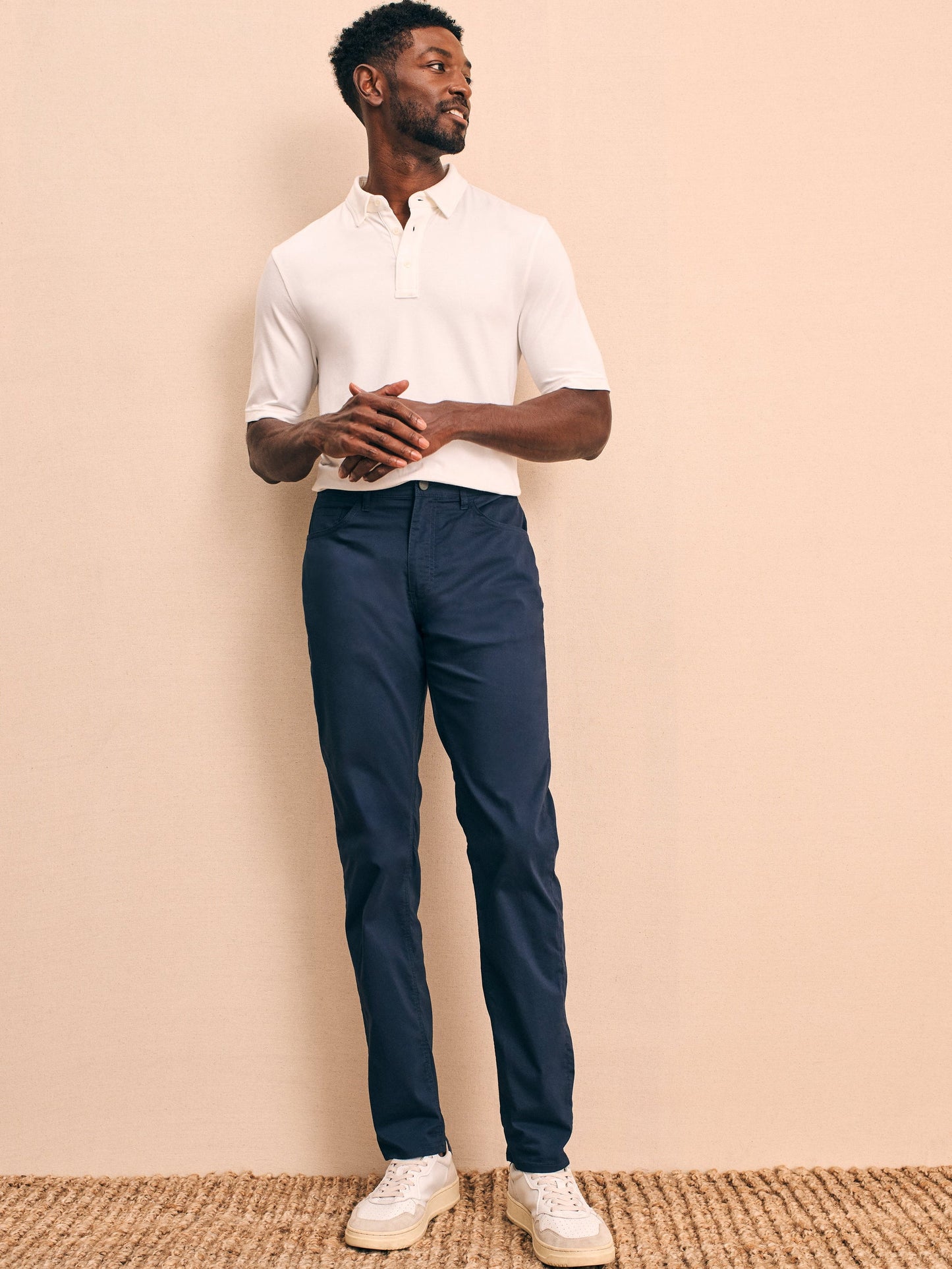 Faherty Movement 5 Pocket Pant (Navy) CF