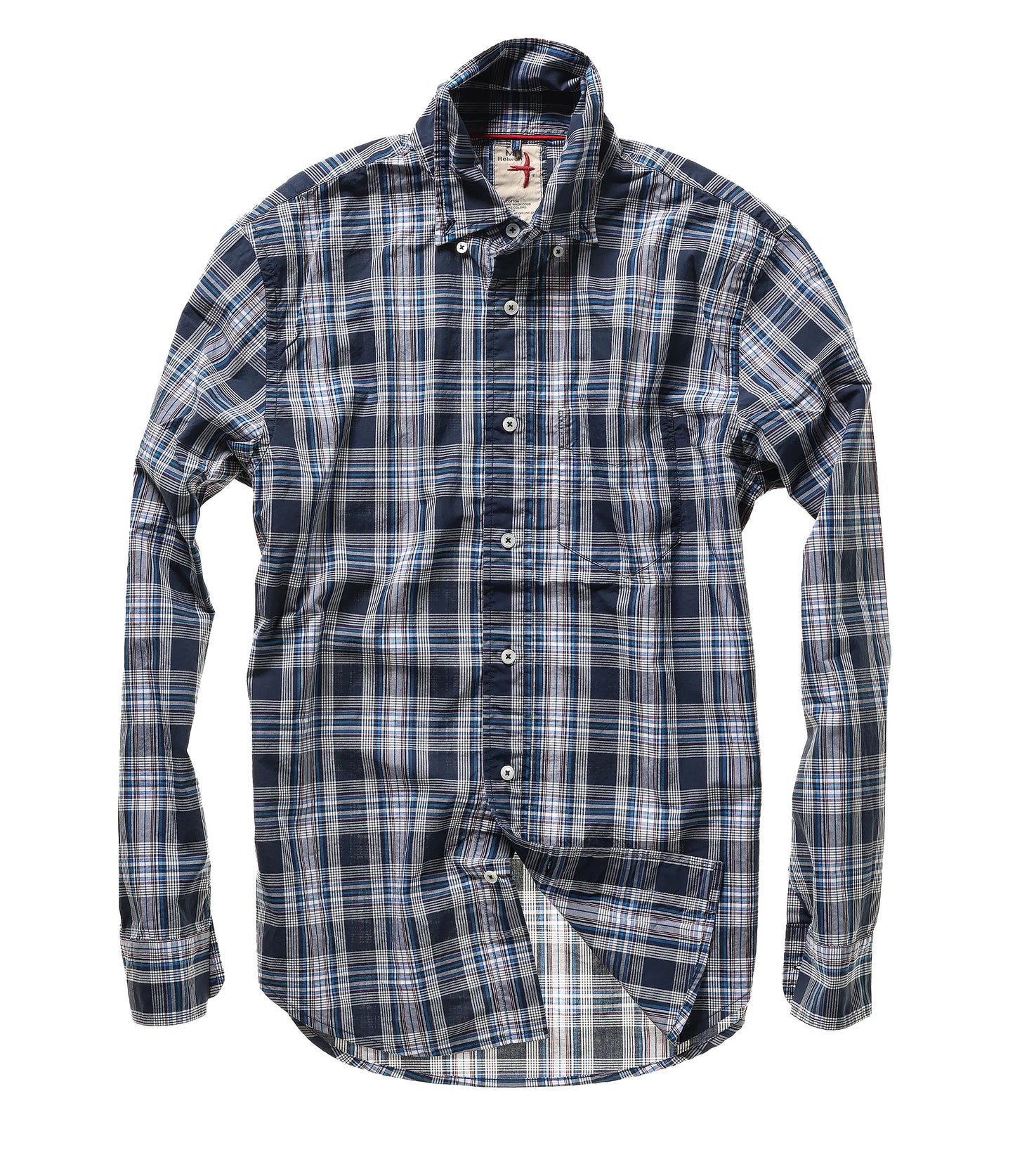 Relwen Broadcloth Plaid Long Sleeve Shirt