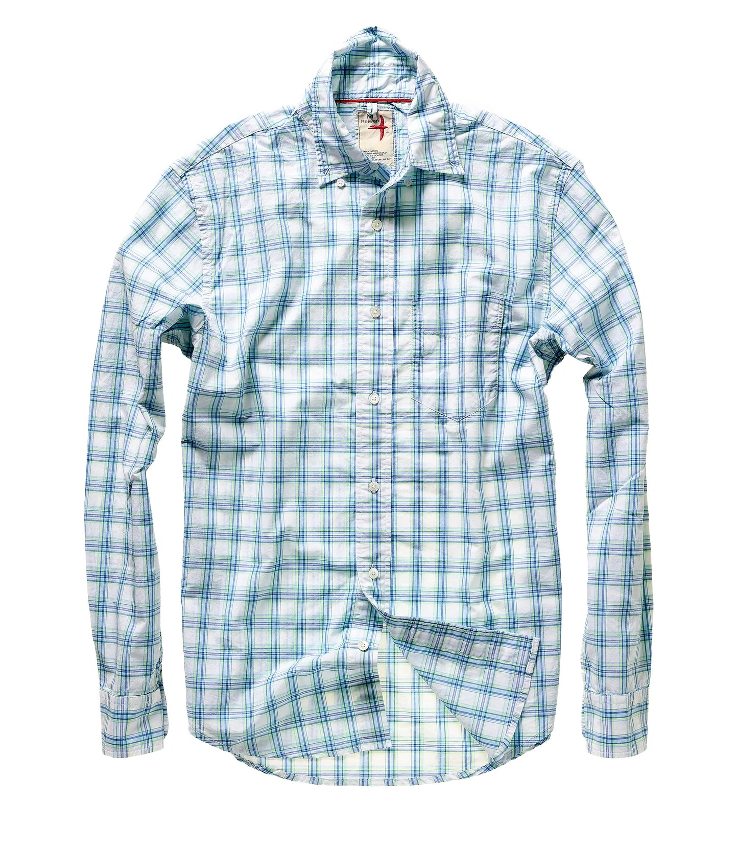 Relwen Broadcloth Plaid Long Sleeve Shirt