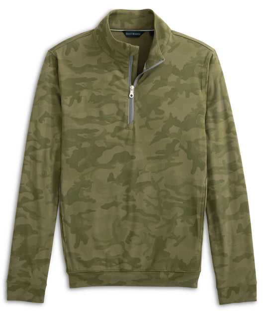 Scott Barber High Performance 1/4 Zip Pullover w/ Pouch Pocket (Camo)