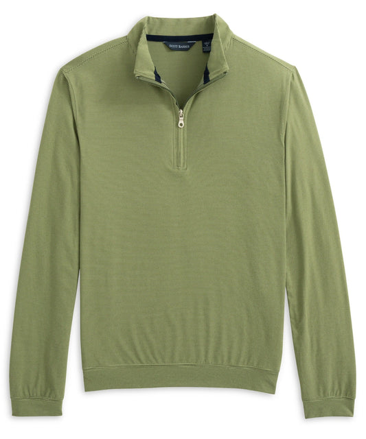 Scott Barber Microstripe Performance 1/4 Zip Pullover (Sage)