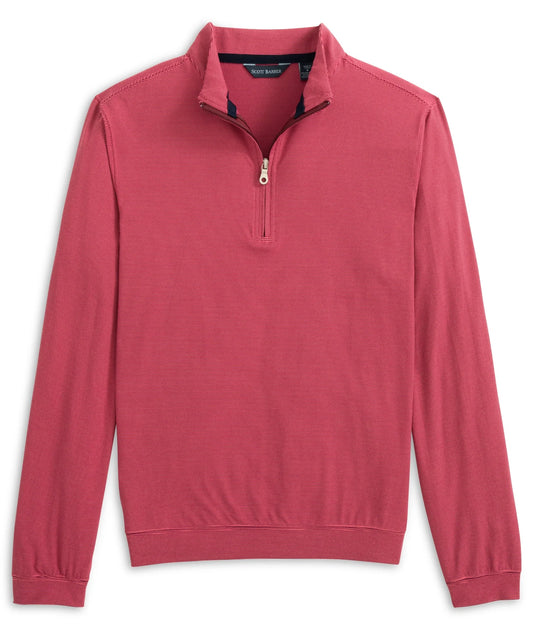 Scott Barber Microstripe Performance 1/4 Zip Pullover (Burgundy)