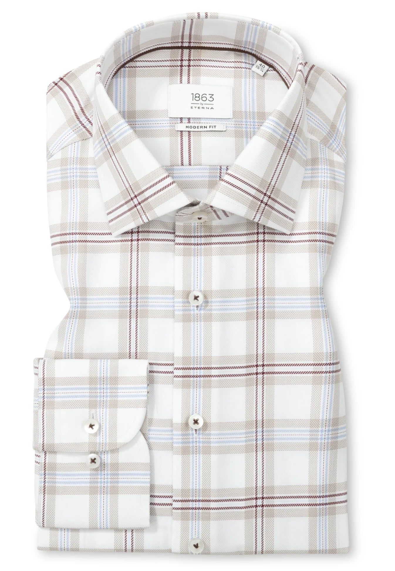 Eterna Premium Plaid Twill w/ Kent Collar