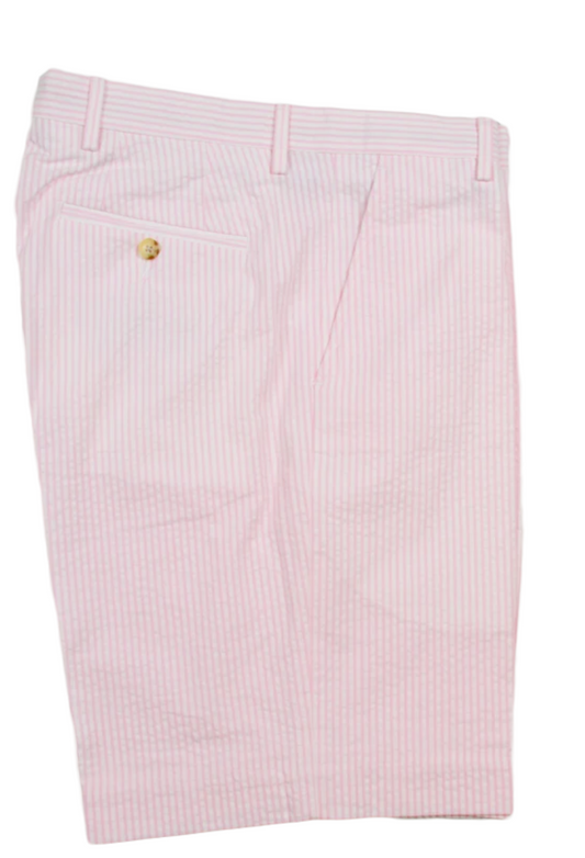 BERLE Cotton Seersucker Short (Pink)