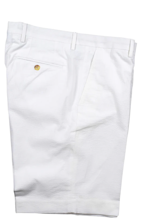 BERLE Cotton Seersucker Short (White)