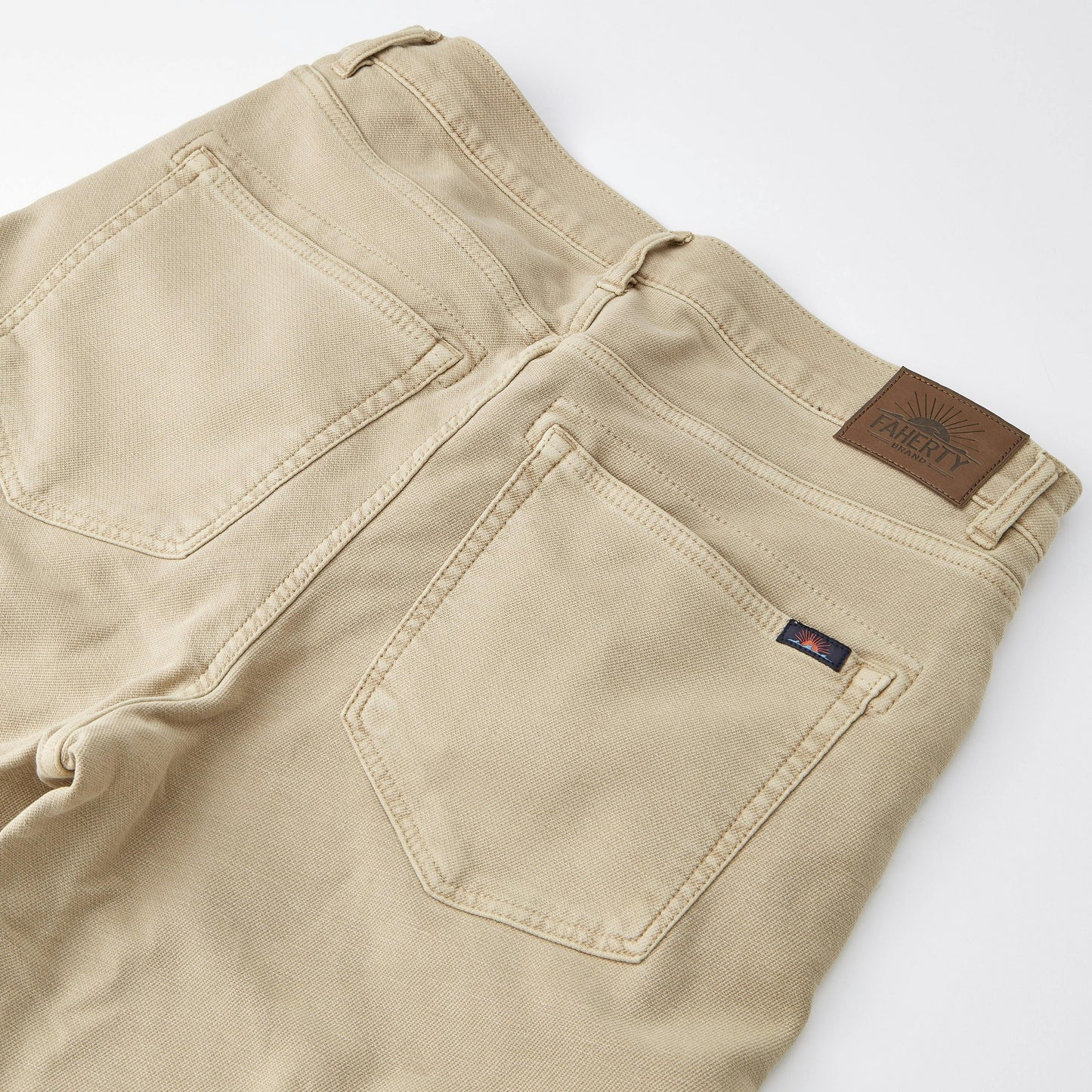 Faherty Stretch Terry 5 Pocket Pant (Desert Khaki) CF