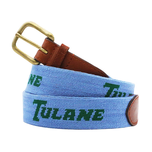 SMATHERS & BRANSON Tulane Text (Baby Blue) Belt